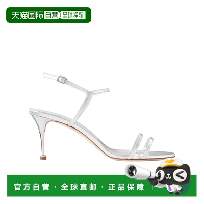 1h可退 Manolo Blahnik 金属质感皮革凉鞋 1263168SILV04540002