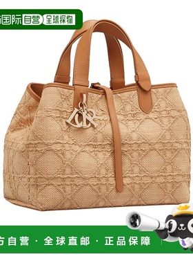 1h可退 香港直邮Dior 中号Toujours 拉菲草手提包 M2821OMRN