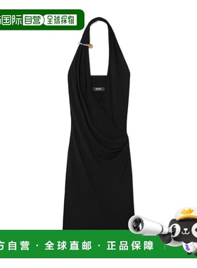 香港直邮Versace 挂脖绉纱迷笛连衣裙 10201641A14475