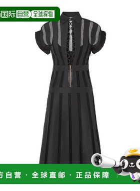 1h可退 香港直邮Fendi 斜纹绸连衣裙 FDD545A3MW