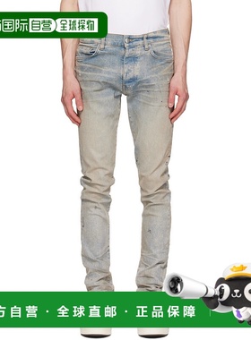 香港直邮AMIRI 男士 蓝色 Stack 牛仔裤 AMDNSY1159