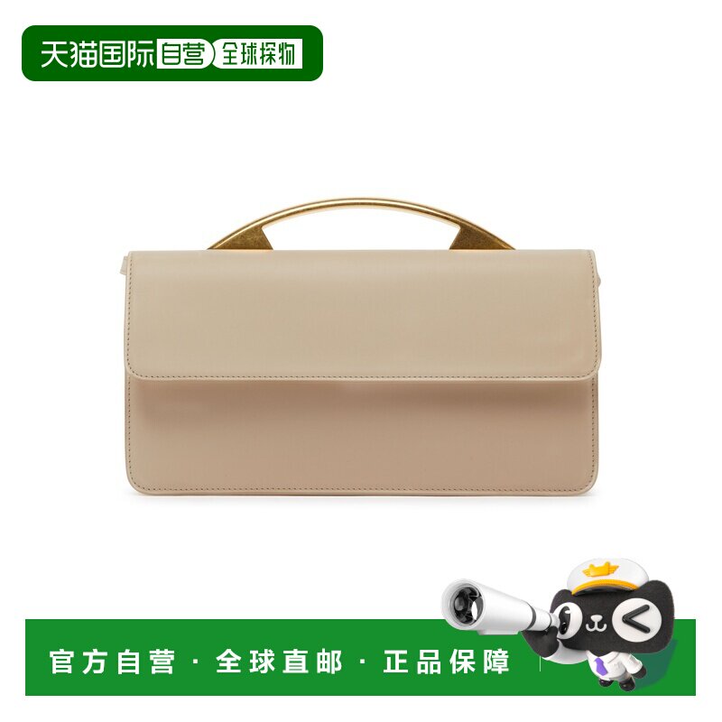 自营欧洲直邮THE ROW Nia女士米白色皮革翻盖手提包图片