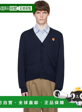 1h可退 香港直邮MAISON KITSUNE 男士 海军蓝 Bold Fox Head Patc