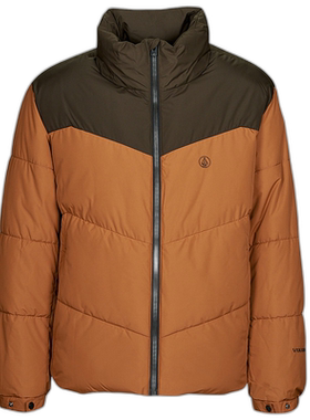 欧洲直邮Volcom 男士 GOLDSMOOTH JACKET 羽绒服 棕色高端流行休