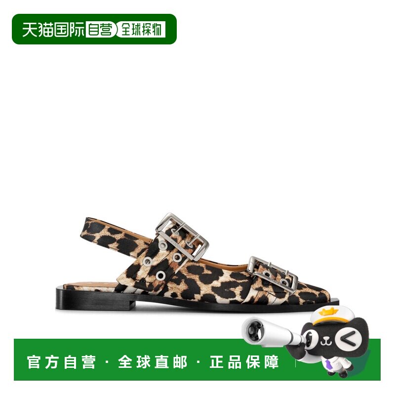 1h可退 香港直邮Ganni 扣环芭蕾舞鞋 S2947正品品牌运动时尚休闲