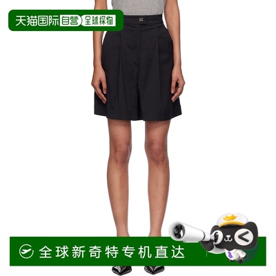 1h可退 香港直邮MaxMara 麦斯玛拉 女士 黑色 Sultano Trouser 短