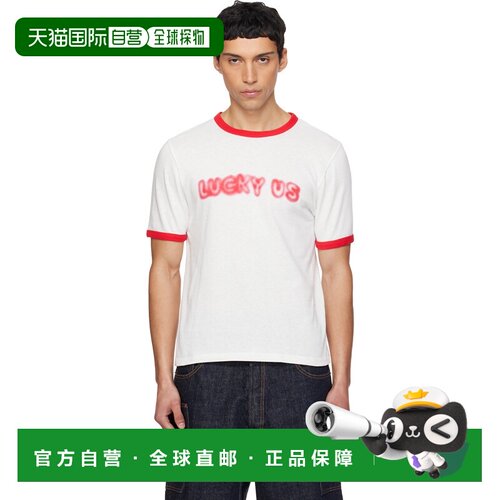 香港直邮kenzo 高田贤三 男士 白色 Paris KENZO Words Slim T恤