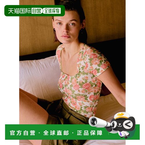 自营欧洲直邮Sezane AMARA女士印花Alika有机棉短袖T恤