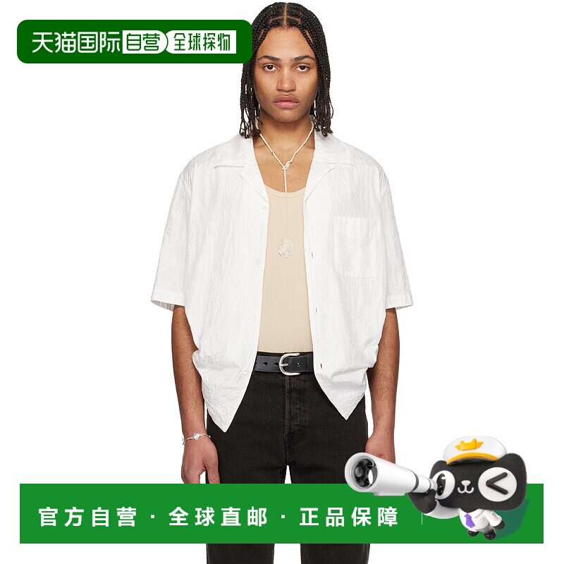 香港直邮Our Legacy 男士 白色 Heusen 短袖衬衫 M2252HWF