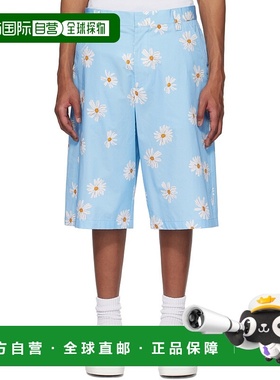 1h可退 香港直邮Moschino 莫斯奇诺 男士 蓝色 Satin Bermuda All