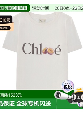 1h可退 香港直邮Chloe 蔻依 女士 带LogoT恤 26SJH08197101