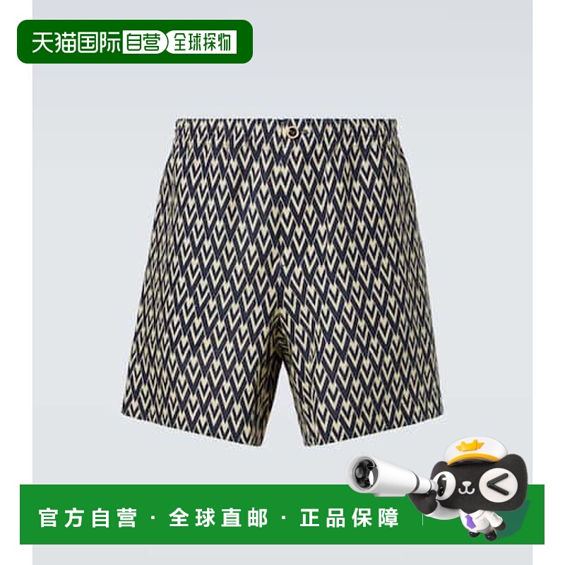 香港直邮valentino 华伦天奴 男士 Toute La V领亚麻百慕大短裤