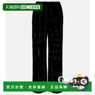 black黑色 1h可退 徽标天鹅绒阔腿裤 女士 舒适时 香港直邮toteme
