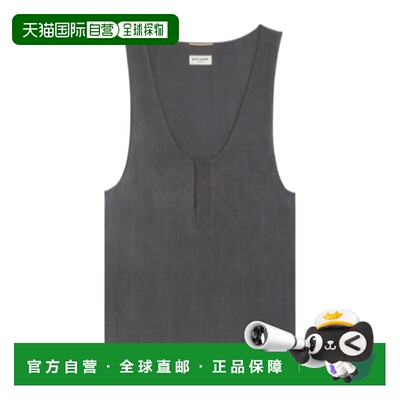 1h可退 香港直邮Saint Laurent U领无袖背心 789945Y7I22