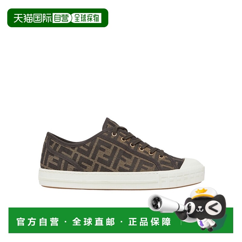 香港直邮FENDI Domino圆头系带休闲运动鞋 Women crov
