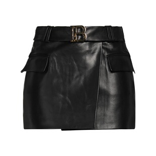 舒适时尚 香港直邮Balmain black黑色 迷你半身裙 巴尔曼 女士