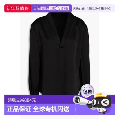 香港直邮Simkhai 女士 缎面绉纱衫 1242014QBLACK女装上衣