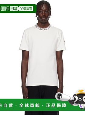 1h可退 香港直邮Moncler 盟可睐 男士 白色 Logo-Trimmed T 恤 K1