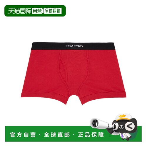 香港直邮TOM FORD 男士内裤 T4LC3104RED SS2025 红色 平角徽标内