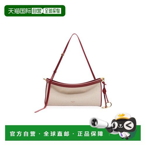 美国直邮alaia 女士 Le Click 横款皮革饰边包包斜挎包单肩包