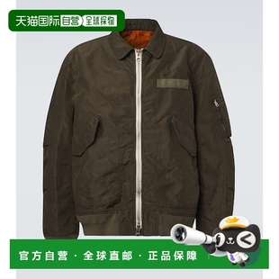 1h可退 香港直邮Sacai 男士 斜纹布宽身束腰夹克 green绿色 舒适