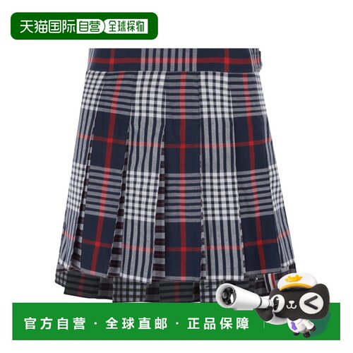 香港直邮Thom Browne 褶皱迷你裙百褶裙A字裙半身裙 FGC724AF0172