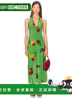 1h可退 香港直邮Staud 女士 Lucca 真丝连衣裙 R25P2306PI