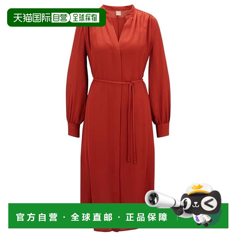 1h可退 香港直邮BOSS 波士 女士 Dibanora6 连衣裙 red红色 舒适