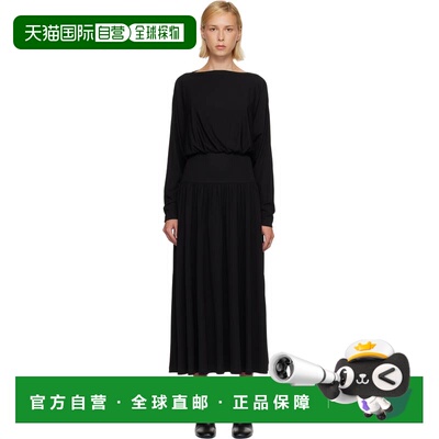1h可退 香港直邮toteme 女士 黑色 Boatneck Jersey 连衣裙 262WR