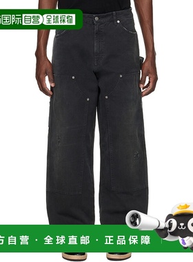 1h可退 香港直邮GOLDEN GOOSE 男士 黑色做旧牛仔裤 GMP01942P001