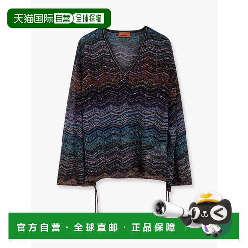 1h可退 香港直邮MISSONI 米索尼 女士 fiber 粘胶纤维金属感毛衣
