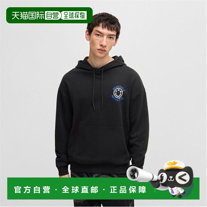 香港直邮boss 雨果 男士 Nothentico Seasonal Artwork 连帽衫