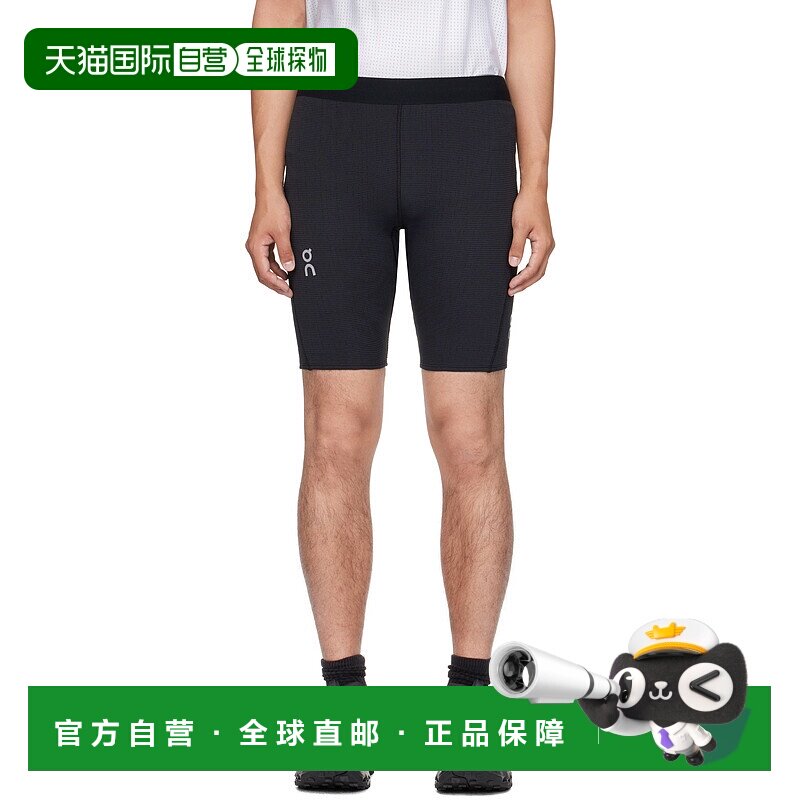 1h可退 香港直邮On 男士 黑色 Pace Tight 短裤 1MF10071043