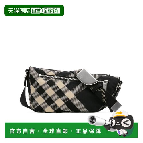 1h可退 香港直邮BURBERRY 男士斜挎包 80893011 SS2025 黑色 Shie