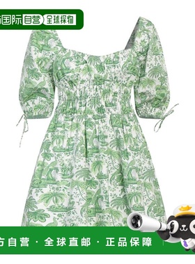 1h可退 香港直邮Staud 女士 短款连衣裙 green绿色 舒适时尚