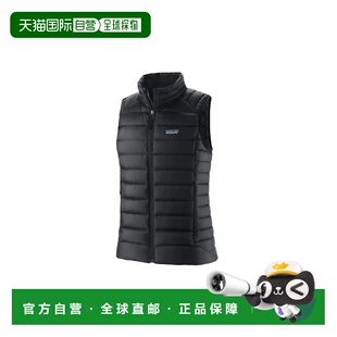 自营欧洲直邮PATAGONIA DOWN SWEATER女士黑色再生尼龙羽绒马甲