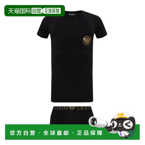 香港直邮Emporio Armani 徽标T恤套装 1116042F59【付后1h可退】