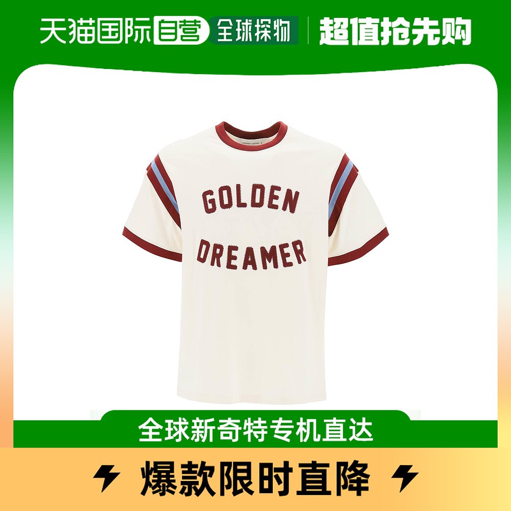 香港直邮GOLDEN GOOSE 男士goose 'ines' 金色T恤式连衣裙
