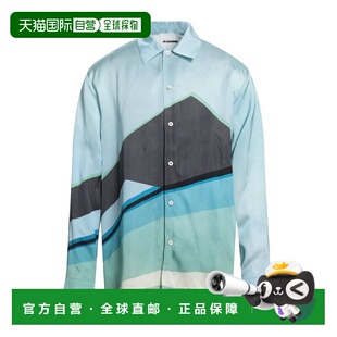 桑达 男士 花纹衬衫 香港直邮Jil 舒适时尚 吉尔 blue蓝色 Sander