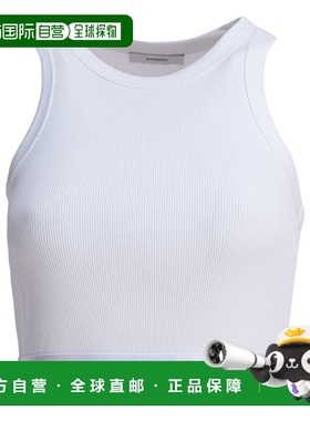 1h可退 香港直邮Givenchy 纪梵希 女士 ELASTANE 白色上衣 BW70FN