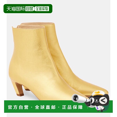 香港直邮Gabriela Hearst 女士 Clayton 金属感皮质短靴