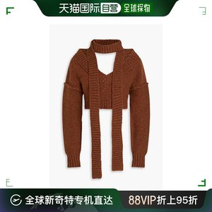 香港直邮MeryllRogge 女士 tie-detailed 短款羊毛毛衣 WF22K115