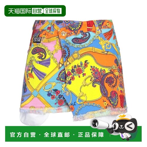 香港直邮versace 范思哲 女士 牛仔半身裙 orange橙色 舒适时尚