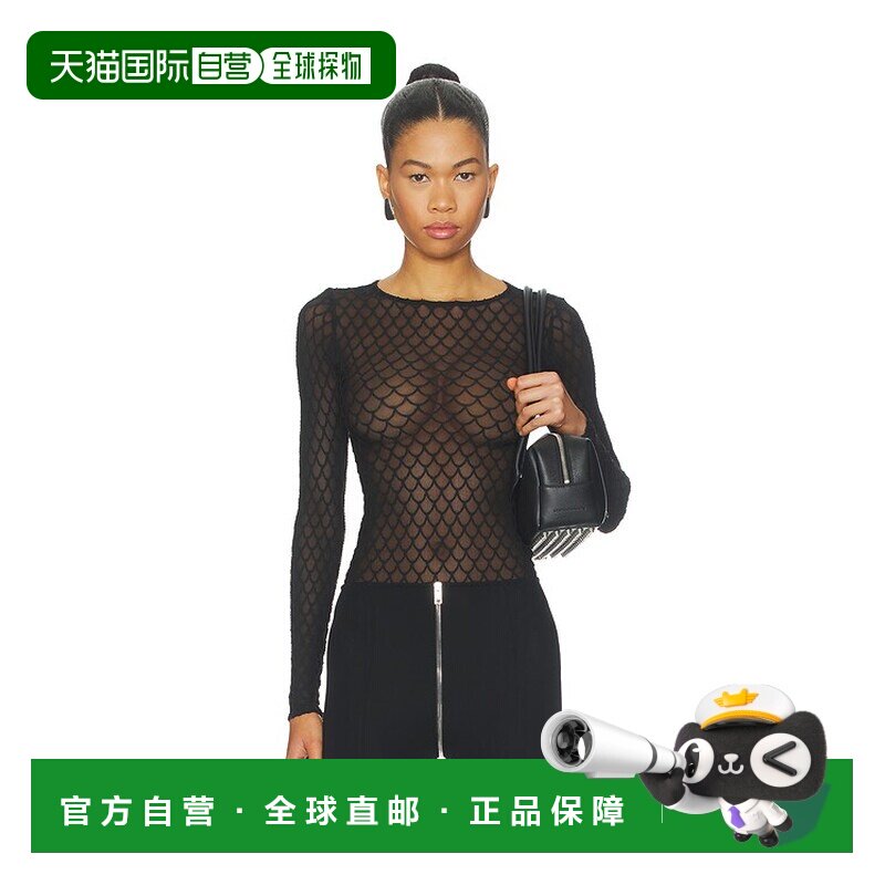 香港直邮Wolford 女士 天鹅绒网状幻觉连体衣 783【付后1h可退】