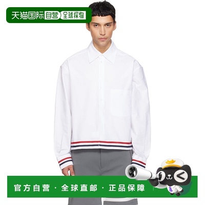 1h可退 香港直邮Thom Browne 汤姆 布朗 男士 白色 RWB Rugby Oxf