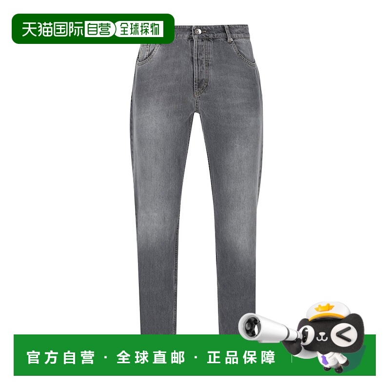 香港直邮Brunello Cucinelli 徽标刺绣牛仔裤 M240PD3210直筒裤