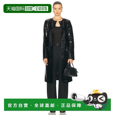 香港直邮TOTÊME 女士 鳄鱼纹压花大衣 252WRO0219LE0129