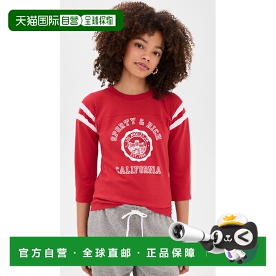 1h可退 香港直邮SPORTY & RICH 女士 California Football 徽标长