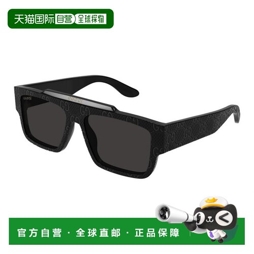 香港直邮GUCCI 男士太阳镜 GG1460S006 SS2026 黑色 logo标识太阳