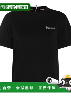 香港直邮moncler 盟可睐 女士 黑色棉质T恤 K10988C0000983927999